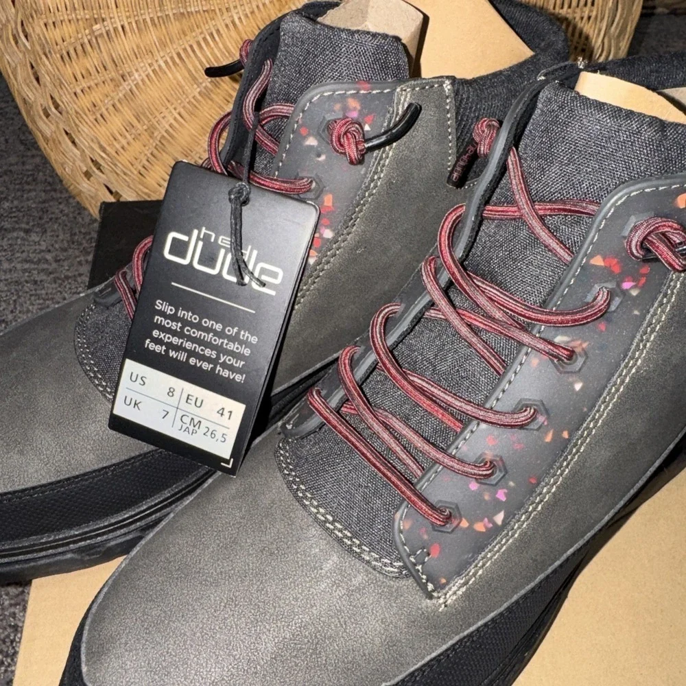 Hey Dude Men's US Size 8/ W 9.5 Duke Eco Shield Chocolate Color- 112661900‎ NIB